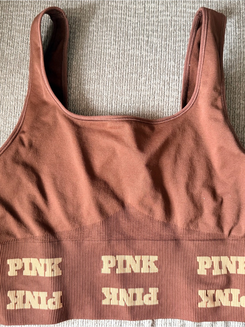 Victoria's Secret PINK Seamless Scoop Sports Bra - Rust